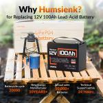 Humsienk 12V 100Ah Bluetooth Lithium Battery