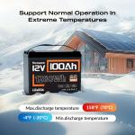 Humsienk 12V 100Ah Bluetooth Lithium Battery