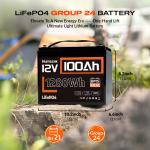 Humsienk 12V 100Ah Bluetooth Lithium Battery