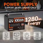 Humsienk 12V 100Ah Bluetooth Lithium Battery