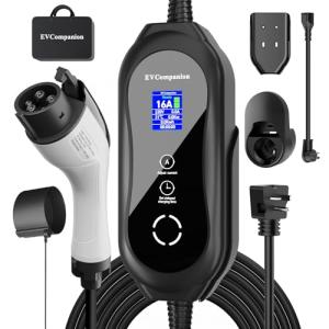 Portable Level 1-2 EV Charger with 25ft Cable