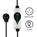 32A Portable Level 2 EV Charger with NEMA Plug