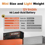 640Ah 12V LiFePO4 Battery for RV Solar