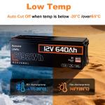 640Ah 12V LiFePO4 Battery for RV Solar