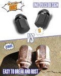 Black Lug Nuts for Cadillac, Chevy, Dodge, Tesla