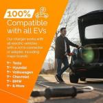 J+ Portable 40 Amp EV Charger with 25ft Cable