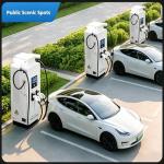 Outdoor Fast EV Charging Station for Business Fleet
