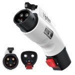 Tesla to J1772 Adapter with Display, 60Amp 250V