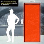 MODERN NEEDS - Emergency Sleeping Bag – Thermal Blankets for Survival | Emergency Blanket & Bivy Sack | Lightweight, Compact, Wind & Waterproof | Space-Tech Insulation | 7 ft x 3 ft - (1)