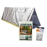 Survival Shelter Emergency Pack with Space Blanket - This Emergency Survival Pack Includes a 2 Person Survival Tent and Emergency Survival Blanket (Rope Included)
