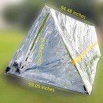 Eco-Fused Emergency Sleeping Bags, Blankets, Tents, and Survival Whistles - Weather Resistant Thermal Outdoor Survival Supplies Essentials - Suitable for All Ages - Camping, Hiking, Climbing