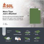 Survive Outdoors Longer 90% Heat Reflective Heavy-Duty Emergency Blanket - Thick, Rugged Rescue Blanket for Disaster Preparedness Kit - Waterproof, Windproof, Tear-Resistant - 58" x 98", 3.2 oz, Green