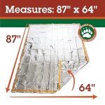 Emergency Thermal Mylar 2 Person Sleeping Bags- 1 Pack -Ultra Compact for Camping, Survival, Disaster Bivouac Shelter- Pocket Sized, 7.25ft x 5.25ft - Retains 90% of Body Heat and Repels Wind & Water