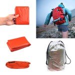 Eco-Fused Emergency Sleeping Bags, Blankets, Tents, and Survival Whistles - Weather Resistant Thermal Outdoor Survival Supplies Essentials - Suitable for All Ages - Camping, Hiking, Climbing