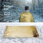 Griwonmy 6 Pack Survival Emergency Blanket, Updated Model Mylar Blankets, Space Blanket Gold and Silver, Suitable for Outdoor Sports, Wilderness Survival, Car Breakdown Emergency Use