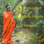 Eco-Fused Emergency Sleeping Bags, Blankets, Tents, and Survival Whistles - Weather Resistant Thermal Outdoor Survival Supplies Essentials - Suitable for All Ages - Camping, Hiking, Climbing