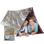 Survival Shelter Emergency Pack with Space Blanket - This Emergency Survival Pack Includes a 2 Person Survival Tent and Emergency Survival Blanket (Rope Included)