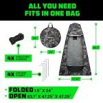 Rhino USA Pop Up Privacy Tent for Camping