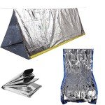 Survival Shelter Emergency Pack with Space Blanket - This Emergency Survival Pack Includes a 2 Person Survival Tent and Emergency Survival Blanket (Rope Included)