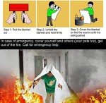 Fire Blanket For Home XXL- 79 x 79 Fire Blankets Emergency For People Fire Retardant Blanket Fire Shelter Large Suppression Fiberglass Kitchen Home Restaurant House Fire Proof Survival Safety Reusable