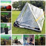 Eco-Fused Emergency Sleeping Bags, Blankets, Tents, and Survival Whistles - Weather Resistant Thermal Outdoor Survival Supplies Essentials - Suitable for All Ages - Camping, Hiking, Climbing