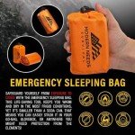 MODERN NEEDS - Emergency Sleeping Bag – Thermal Blankets for Survival | Emergency Blanket & Bivy Sack | Lightweight, Compact, Wind & Waterproof | Space-Tech Insulation | 7 ft x 3 ft - (1)