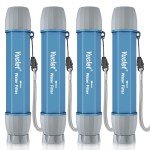 Yuclet 4 Pack Water Filter Straw, Portable Personal Water Filtration System, Water Purifier Survival, Emergency Preparedness for Camping Hiking Drinking Travel Hunting and Family Outing