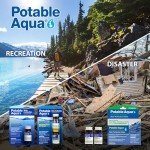 Potable Aqua Water Purification Tablets, Portable and Effective Water Purification Solution for Camping, Hiking, Emergencies, Natural Disasters and International Travel, Two 50ct Bottles, Blue