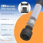 Personal Straw Water Filter to purify Water, Emergency Water Straws Portable Gear for Hiking, Camping, Travel, Fishing, Outing and Emergency Preparedness(2 Pack)