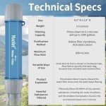 Yuclet 4 Pack Water Filter Straw, Portable Personal Water Filtration System, Water Purifier Survival, Emergency Preparedness for Camping Hiking Drinking Travel Hunting and Family Outing