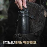 GRAYL UltraPress 16.9 oz Water Purifier & Filter Bottle for Hiking, Backpacking, Survival, Travel (Desert Tan)