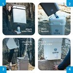 Uzima UZ-2 Camping Water Filter and Drinking Water Filter System, Portable Travel Alternative to Purification Systems, for Camping, Backpacking, and Hiking