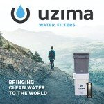 Uzima UZ-2 Camping Water Filter and Drinking Water Filter System, Portable Travel Alternative to Purification Systems, for Camping, Backpacking, and Hiking