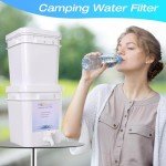 H&G Lifestyles Camping Water Filter Drinking Water Filtration System Survival Gravity Water Purification Emergency Water for Camping Backpacking Hiking