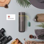 PHILIPS Water GoZero Active BPA-Free Water Bottle with River/Lake/Spring Water Filter for Hiking Camping, Sport Squeeze Water Bottle, Lightweight, Blue, 20 oz with Adventure Filter, Grey