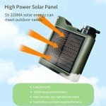 Solar Electric Water Purfier Survival w/ 3W Light, Portable Electric Water Filter Camping Backpacking Hiking Travel Emergency, Water Filtration System Survival, Water Purification Tablets Alternative