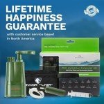 Survivor Filter PRO Extender Series - Portable Water Filter Pump with Extra Replacement Filters