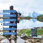 PRO - 99.999% Purification Rate Hand Pump Water Filter, High Volume Water Purifier Camping, Outdoor Portable Group Water Purifier Military Grade Survival and Emergency Preparedness