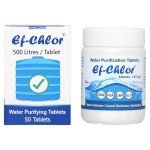 Ef-Chlor Overhead & Underground Water Tank Purification Tablets (1.67gm) Jar of 50 Tablets Having 3 Years Shelf Life 1 Tablet Purificador De Agua 132 Gallons Water