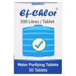 Ef-Chlor Overhead & Underground Water Tank Purification Tablets (1.67gm) Jar of 50 Tablets Having 3 Years Shelf Life 1 Tablet Purificador De Agua 132 Gallons Water