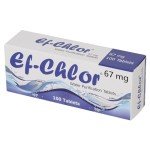 Ef-Chlor Water Purification Tablets/Drops (67 mg - 100 Tablets) - Potable Water Treatment for Emergencies, Survival, Travel, and Camping, Purificador De Agua (3.28-5.28) Gallons Water in 1 Tablet