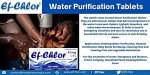 Ef-Chlor Water Purification Tablets/Drops 33 mg - Pack of 100 Tablets - Potable Drinking Water Treatment Ideal for Emergencies, Survival, Travel, and Camping, Purifies 2.64 Gallons in 1 Tablet