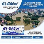 Ef-Chlor Water Purification Tablets/Drops (67 mg - 100 Tablets) - Potable Water Treatment for Emergencies, Survival, Travel, and Camping, Purificador De Agua (3.28-5.28) Gallons Water in 1 Tablet