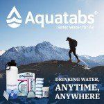 Aquatabs Insulated Stainless Steel Water Purifier Water Bottle with 50 Water Purification Tablets, BPA Free Water Purification Bottle Alternative to Filtered Water Bottle.