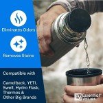 Water Bottle Cleaning Tablets & Reservoir Bladder Cleaner Tabs (24 Tablets) | Remove Stains & Odors. Compatible with Hydration Bladders, Hydroflask, Camelbak, YETI, Thermos - Made in USA