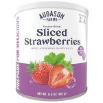 Augason Farms Freeze Dried Sliced Strawberries Can, Emergency Food Supply, Everyday Meals, 18 Servings