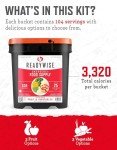 READYWISE - Fruit and Vegetable Bucket, 104 Servings, Emergency Food Supply, Premade, Freeze Dried Food, Survival Meal, Hiking, Adventure & Camping Essentials, Emergency Preparedness, 25-Year Shelf Life