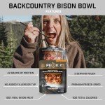 Peak Refuel Backcountry Bison Bowl | Chad Mendes Signature Meal | Premium Freeze-Dried Variety Meals | Hunting, Survival, Camping, Backpacking Food | High-Protein Game Meats | MRE | Made in USA