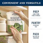 Augason Farms Freeze Dried Broccoli Florets & Stems Can, Emergency Food Supply, Everyday Meals, 34 Servings