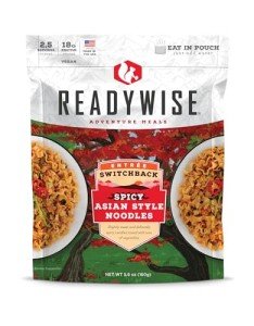 READYWISE - Adventure Meal, Spicy Asian Style Noodles, 2 Servings, Pack of 1, Emergency Preparedness, Freeze Dried Food, MRE, Snack Pack or Emergency Food, Backpacking, Camping, Hiking, and, Survival Food